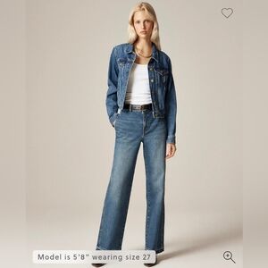 J. Crew Full Length Slim-Wide Trouser Jean Denim